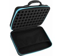 Chencunquangod Lot de 60 bouteilles d'huile essentielle - Étui de transport étanche pour huiles essentielles de 5 ml/10 ml/15 ml, bleu, Simple et facile