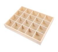 Chencunquangod Organiseur de tiroir en bois pour chaussettes, sous-vêtements, 20 compartiments, empilable, pour ranger chaussettes, mouchoirs, cravates, ceintures