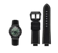 Chêne de ferme modifié adapté for Casio G-SHOCK GA-2100 GM2100 GM-110 GA110 DW5600 série bracelet de montre en cuir de vache givré for hommes (Color : Black black, Size : 24-16mm)