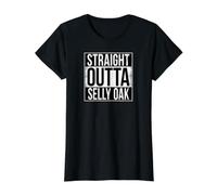 Chêne Droit Outta Selly T-Shirt Graphique avec Valeur, Femme, Noir, M