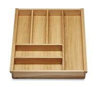 Chêne Range-couverts pour tiroir de 50 p. ex. Noblessa à partir de 2013 (473 x 397 mm) Organiseur de cuisine en bois avec 6 compartiments ORGA-BOX III