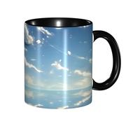 chenfandi Blue Sky and White Clouds Mug avec anse pour thé chaud, lait et autres boissons Passe au micro-ondes 330 ml