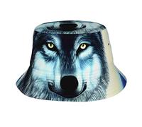 chenfandi Chapeau cloche loup sous la lune, pliable, respirant, convient pour la plage, le camping, la pêche, unisexe, noir