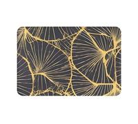 chenfandi Golden Leaf Tapis de sol antidérapant pour chambre à coucher, salle de bain, salon, etc. 40 x 60 cm