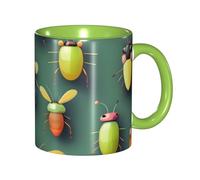 chenfandi Insect Atlas Mug 330 ml avec anse Convient pour thé chaud, lait et autres boissons Passe au micro-ondes