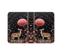 chenfandi Lost Deer In The Flowers Tapis de sol antidérapant pour chambre à coucher, salle de bain, salon, etc. 40 x 60 cm