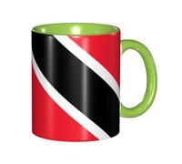 chenfandi Mug drapeau de Trinité-et-Tobago 330 ml avec anse, convient pour le thé chaud, le lait et autres boissons, passe au micro-ondes
