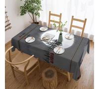 chenfandi Nappe rectangulaire Moon Pine Tree 183 x 137 cm #lavable en polyester pour tables à manger, fêtes, buffets.