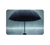 chenfandi Paillasson noir Umbrella In The Rainfront - Absorbant et antidérapant - 60 x 40 cm - Pour foyer, entrée, chambre à coucher