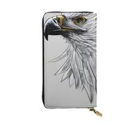 chenfandi Portefeuille Sketching an Eagle, portefeuille zippé pour femme, portefeuille long pour femme, portefeuille multi-cartes, et portefeuille d'embrayage, Noir , Taille unique