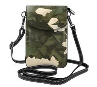 chenfandi Sac à bandoulière camouflage militaire pour femme, portefeuille pour téléphone à fermeture éclair, sac à main à bandoulière, bandoulière réglable.