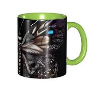 chenfandi Science Butterfly Mug 330 ml avec anse pour thé chaud, lait et autres boissons Passe au micro-ondes