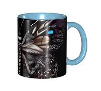 chenfandi Science Butterfly Mug 330 ml avec anse pour thé chaud, lait et autres boissons Passe au micro-ondes