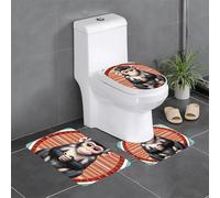 chenfandi The Silent Monkey Lot de 3 tapis de salle de bain doux, absorbants, antidérapants, adaptés pour la salle de bain, les toilettes, etc.