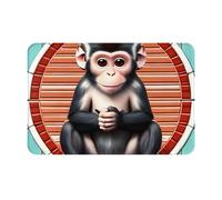 chenfandi The Silent Monkeyfront Paillasson absorbant et antidérapant 60 x 40 cm pour entrée, chambre à coucher