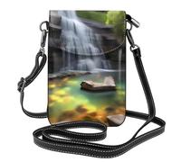 chenfandi Waterfall Views Sac à bandoulière pour femme, portefeuille pour téléphone à fermeture éclair, sac à main à bandoulière, bandoulière réglable.