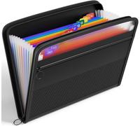 Cheng-13 Poches Extensible Pochettes Pour Documents, A4 Trieur Document Avec Fermeture À Glissière, Coloré Organisateur De Documents, Pochette Zip Pour Bureau Ou Maison