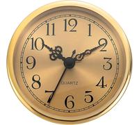 CHENG-3,5"" 90mm Insert de Montre à Quartz, Mouvement à Quartz Rond Miniature Horloge Mini Chiffres Arabes Convient pour Trou de 78mm/3,1"" de Diamètre, Ton Or, Style 2
