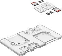 CHENG-, 4 × MicroSD + 2 × SD, boîtier de Carte mémoire de Stockage, boîtier au Format Carte de crédit, Transparent