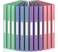 Cheng-Acropaq - 12 X Classeur Souple A4 2 Anneaux Avec Étiquettes De Dos, Dos De 2,5 Cm, Couleur Vent De La Collection Nature - Petit Classeur Plastique A4 Souple, Classeurs 2 Anneaux, Farde