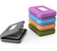 CHENG-Boîtier de Protection 3.5 Pouces,Lot de 5, Étui de Rangement pour Disque Dur (HDD) ou SSD, Remplissage Anti-Vibration et Antistatique intégré -Multicolore, Pour Caméra, Cas