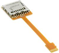 CHENG-Cablecc Kit de Carte mémoire Micro SD TF mâle vers Femelle - Extension de câble Plat FPC - 10 cm