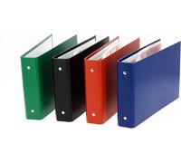 Cheng-Classeur Balacron A5 À L'italienne Dos 35mm 2 Anneaux Ronds Couverture Pvc Coloris Assortis Plus 4 Intercalaires (Lot De 2)
