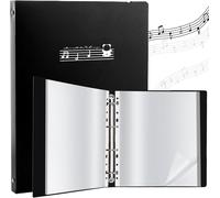 Cheng-Classeur Pour Partitions A4, 70 Compartiments/140 Pages, Classeur De Présentation, A4, Onglets, Noir