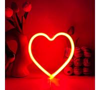 Cheng-Coeur Néon Lampe Signe De Néon Led Rouge Led Neon Sign Light Pour Usb Et Alimenté Par Batterie Pour Mur Maison Chambre D'enfants Fête D'anniversaire Bar Décor Meilleurs Cadeaux