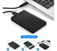 CHENG-CY - Boîtier de disque dur externe USB-C vers SATA SSD HDD de 2,5 pouces, 22 broches - pour ordinateur portable et PC (argenté)