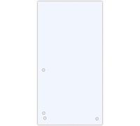Cheng-Donau Lot De 100 Intercalaires En Carton Recyclé 190 G/M² Blanc 23,5 X 10,5 Cm