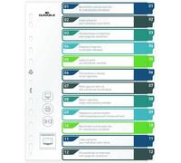 Cheng-Durable - Intercalaires Imprimables Translucides A4+ 12 Onglets - Multicolore - 1 Pièce - 679627
