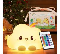 Cheng-Emballage Cadeau : Cadeau Pour Bébé Fille, Veilleuse Pour Enfants, 16 Couleurs, 5 Niveaux De Luminosité, Veilleuse D'allaitement Pour Bébé, Décoration Kawaii, Lampe De Chevet Pour Enfants, Cham