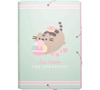 Cheng-Erik® - Chemise Cartonnée A4 Pusheen Foodie Collection Chemise À Rabats Rigide Pochette Cartonnée 24 X 34 Cm Fournitures Scolaires, Fournitures De Bureau