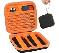 CHENG-Étui de Transport renforcé pour SSD Portable SanDisk Extreme SDSSDE60 / SSD Portable SanDisk SDSSDE30, Noir et Orange (étui Uniquement)