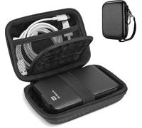 CHENG-Étui Disque Dur Externe 2,5"", Housse de Protection pour WD, Toshiba, Canvio, Seagate, Samsung SSD HDD, Pochette Portable Antichoc 2,5 Pouces avec Emplacements pour Cartes et Accessoires-Sergé