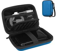 CHENG-Étui Disque Dur Externe 2,5"", Housse de Protection pour WD, Toshiba, Canvio, Seagate, Samsung SSD HDD, Pochette Portable Antichoc 2,5 Pouces avec Emplacements pour Cartes et Accessoires-Marine
