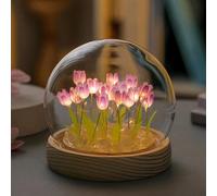 CHENG-Forever Lampe tulipe romantique violette pour filles et femmes, décoration de chambre mignonne
