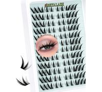 Cheng-Fox Eye Cluster Lashes Cat Eye Faux Cils Individuel 120pcs Cluster Eyelashes D Curl Diy Extension De Cils 6-12mm Faux Cils Individuel Soft And Comfortable(Zk40)