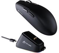 CHENG-G3PRO Gaming Mouse with Magnetic Charging Dock, PixArt PAW3311 Gaming Sensor, BT/2.4G Wireless/Wired Gaming Mouse, 25000 DPI, Gamer Mice for Win11/Xbox/PS/Mac (Black)