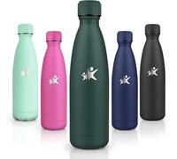 Cheng-Gourde Isotherme, 0.5l Anti-Fuite, Gourde Enfant, Sans Bpa, Bouteille Isotherme, 24h Froid & 12h Chaud, Gourde Inox, Gourde Isotherme Enfant Pour Randonnée, Sport, Fitness, Gym, Vert Armée