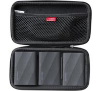 CHENG-HERMIT SHELL Étui de voyage rigide pour Samsung Portable SSD T9 Portable SSD 4 To/2 To/1 To, USB 3.2 externe SSD (pour 3 disques durs)