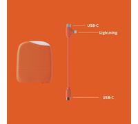 Cheng-- Ice-Powerbank - Batterie Externe 5000 Mah Avec Lumière Tactile Intégrée Adaptée À Tous Les Smartphone Iphone,Samsung,Huawei,Xiaomi,Lg,Tablette En Plastique Recyclé Certifié Grs - Orange