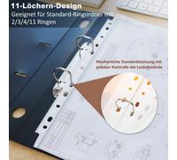 Cheng-Intercalaires A4 Pour Classeur - 24 Feuilles De Film Transparent Avec Onglets Inscriptibles, Perforées 11 Positions, Designs De Chargement Supérieurs