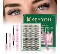 Cheng-Keyyoulash Kit D'extension De Cils Diy - 280 Pièces - 30d40d Curl D Curl - 9-16mix - Avec Applicateur De Colle - Facile Pour Les Débutants (Kit-30d40d, 9-16mix)