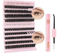 Cheng-Kit D'extension De Eyelashes Individuels Moelleux Avec Colle Et Dissolvant Pour Cils De 8 À 16mm D'épaisseur 80d 100d D Curl Volume Kit Lash Extension De Faux Cils Convivial Pour Débutant