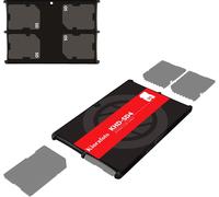 CHENG-Kora KHD-SD4 Credit Card Size Durable Lightweight Portable Memory Card Case Holder Protector With Writable Label For 4 SD Cards (SD4)