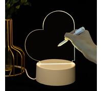 Cheng-Lampe De Bricolage Led Créative, Lampe De Nuit Effaçable, Cadeau Personnalisé Pour Amis, Enfants, Parents, Camarades De Classe (En Forme De Coeur)