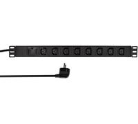 CHENG-LogiLink PDU8A01 unité de Distribution d'énergie 8 Sortie(s) CA 1U Noir
