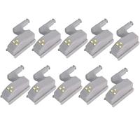 CHENG-Lot de 10 lumières LED à charnière avec capteur Cabinet Lumière,Batterie alimenté Capteur d'éclairage Auto off,pour placard de cuisine, salon, chambre à coucher, armoire
